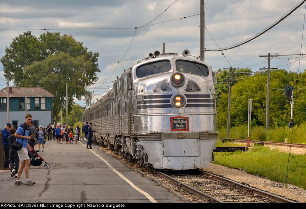 CBQ E5A Locomotive Nebraska Zephyr